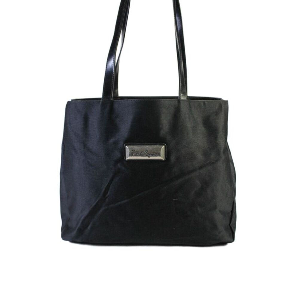 Falchi Sport Women's Snap Closure Top Handle Shoulder Handbag Black Size M